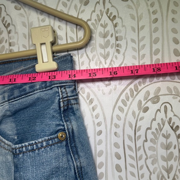 American Eagle Outfitters Vintage Mid Rise Colorblock Frayed Hem Jeans size 4 - Picture 12 of 13